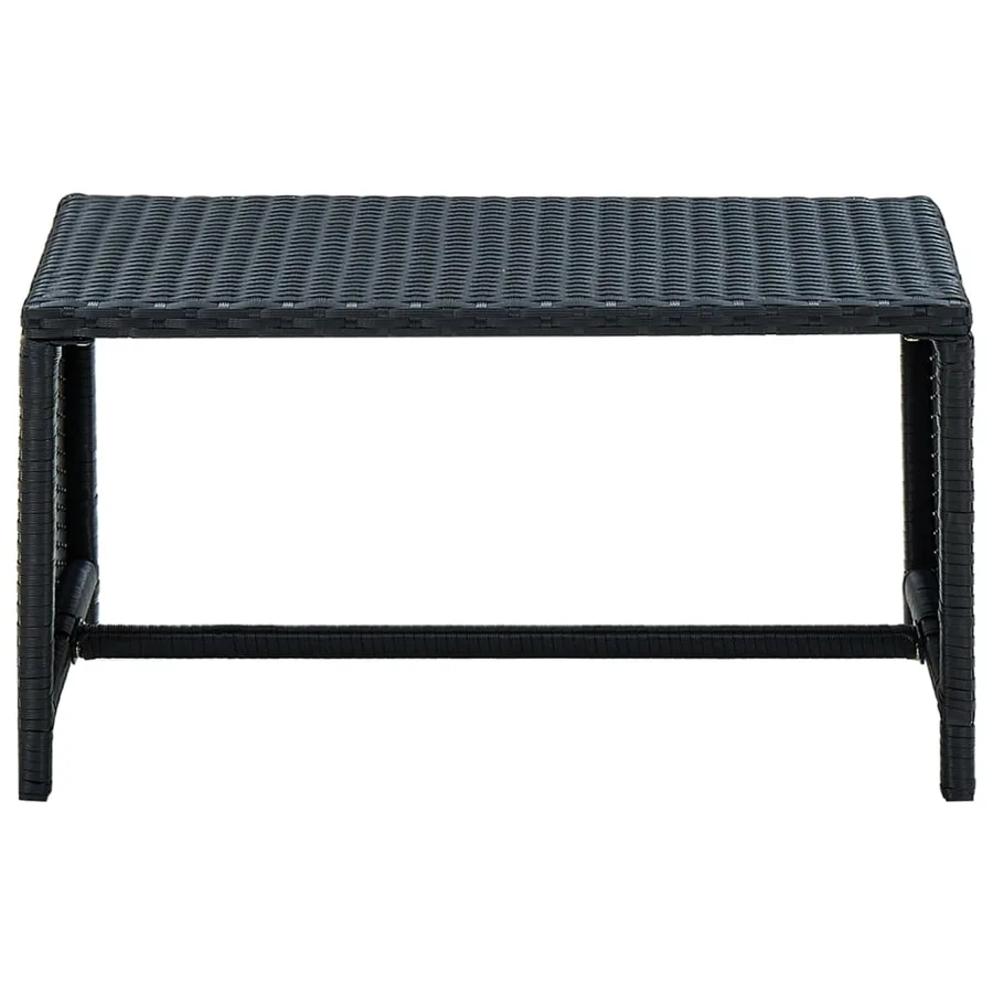Salon de jardin 4 pcs avec coussins Résine tressée Noir - 9