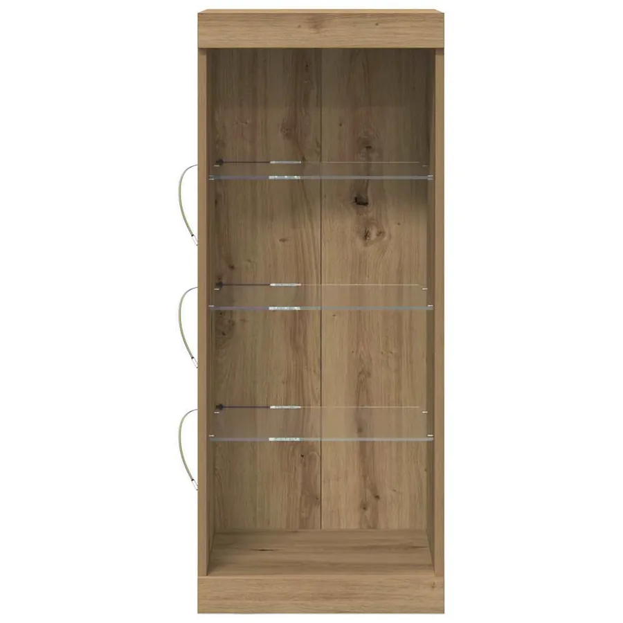 Buffet LED Chêne artisanal 41 x 37 x 100 cm Bois d'ingénierie - 6