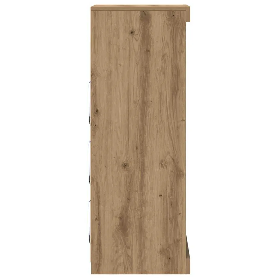 Buffet LED Chêne artisanal 41 x 37 x 100 cm Bois d'ingénierie - 7