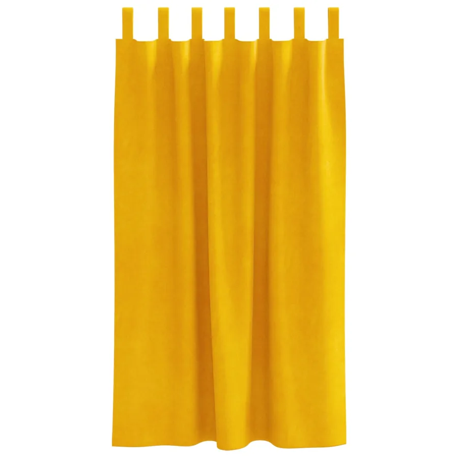 Rideaux occultants 2 pcs Jaune moutarde 140 x 175 cm Velours - 5