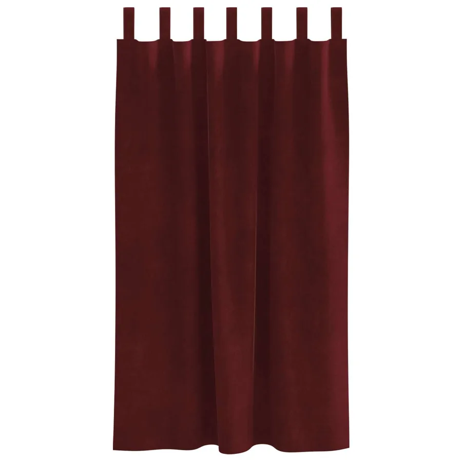 Rideaux occultants 2 pcs Bordeaux 140 x 175 cm Velours - 4