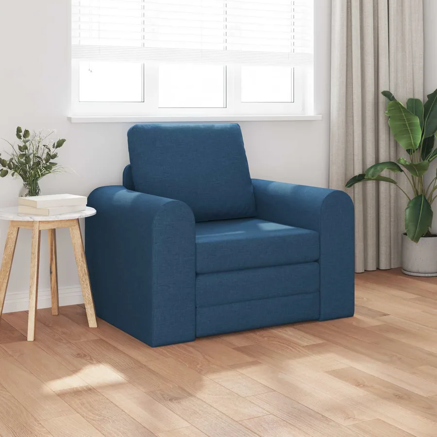 Canapé-Lit Bleu 98 x 71 x 83 cm tissu