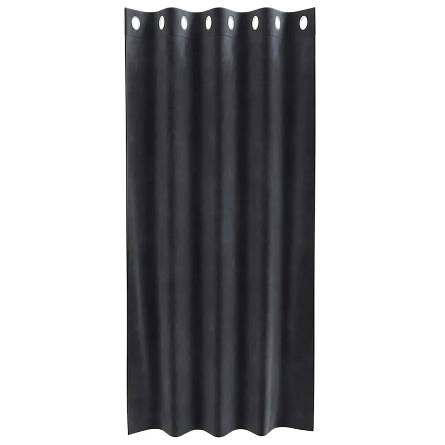 Rideaux occultants 2 pcs Gris foncé 140 x 175 cm Velours - 4