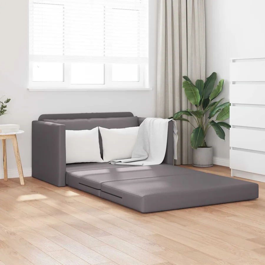 Canapé-Lit Gris 124 x 71 x 78 cm Simili cuir