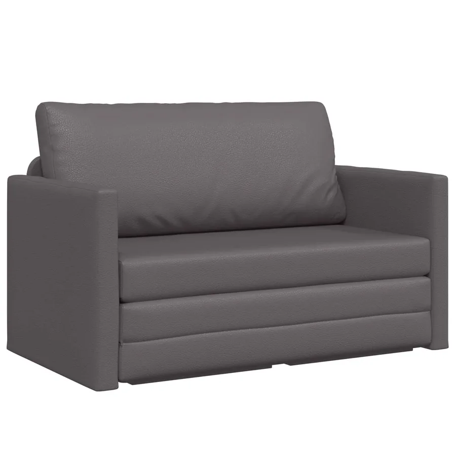Canapé-Lit Gris 124 x 71 x 78 cm Simili cuir - 2