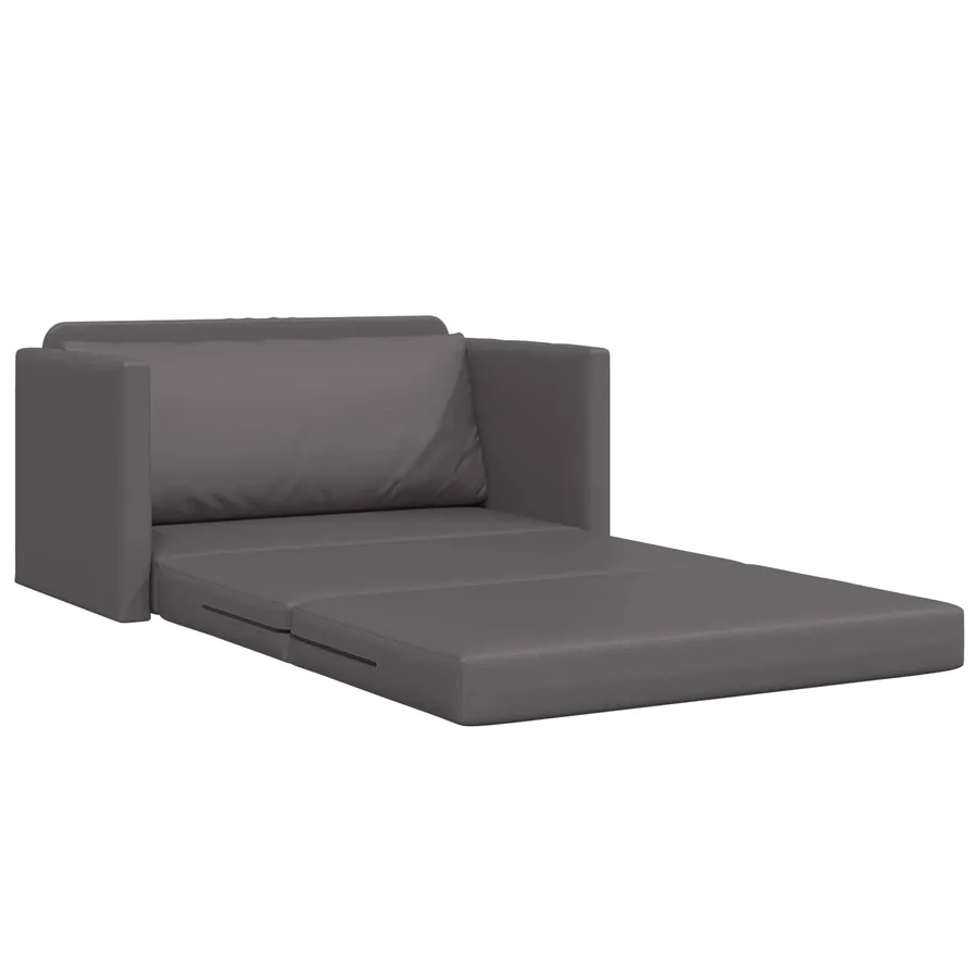 Canapé-Lit Gris 124 x 71 x 78 cm Simili cuir - 4