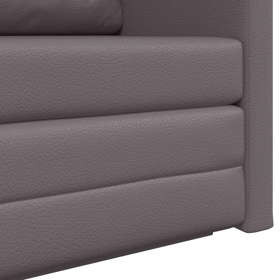 Canapé-Lit Gris 124 x 71 x 78 cm Simili cuir - 9