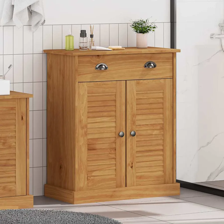 Armoire de salle de bain avec porte VIGO Marron et Marron Miel