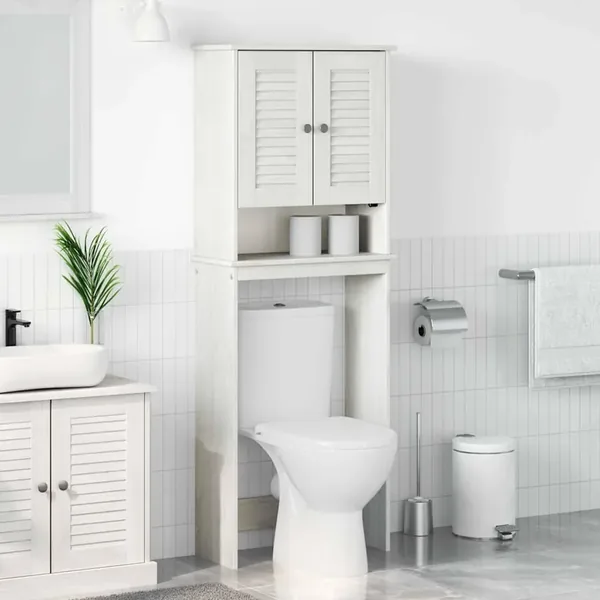 Armoire de toilette avec étagère VIGO Blanc et Blanc Antique