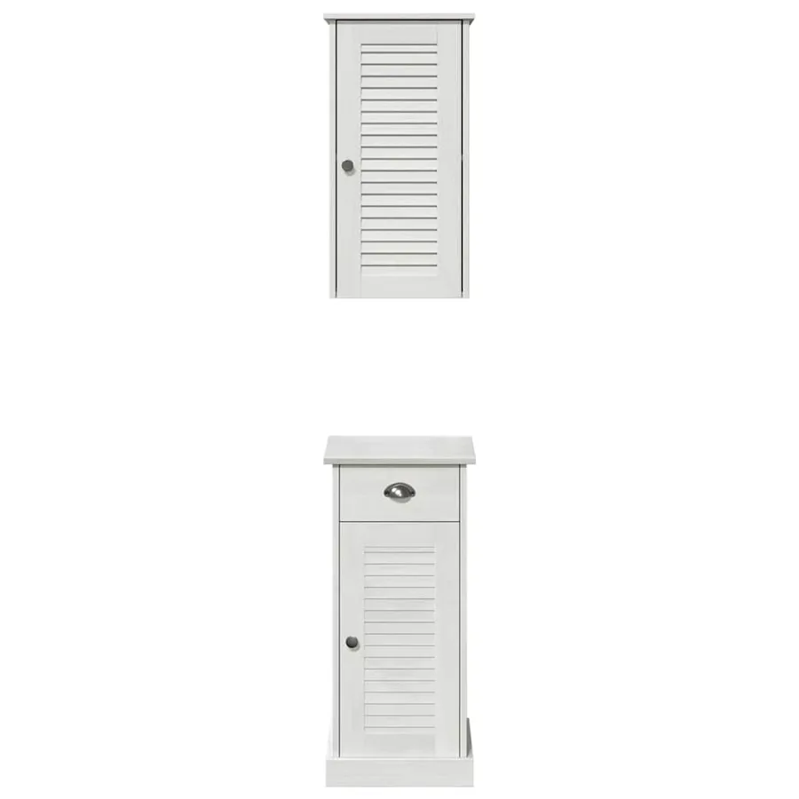 Armoire de salle de bain VIGO 2 pcs Blanc et Blanc Antique - 7