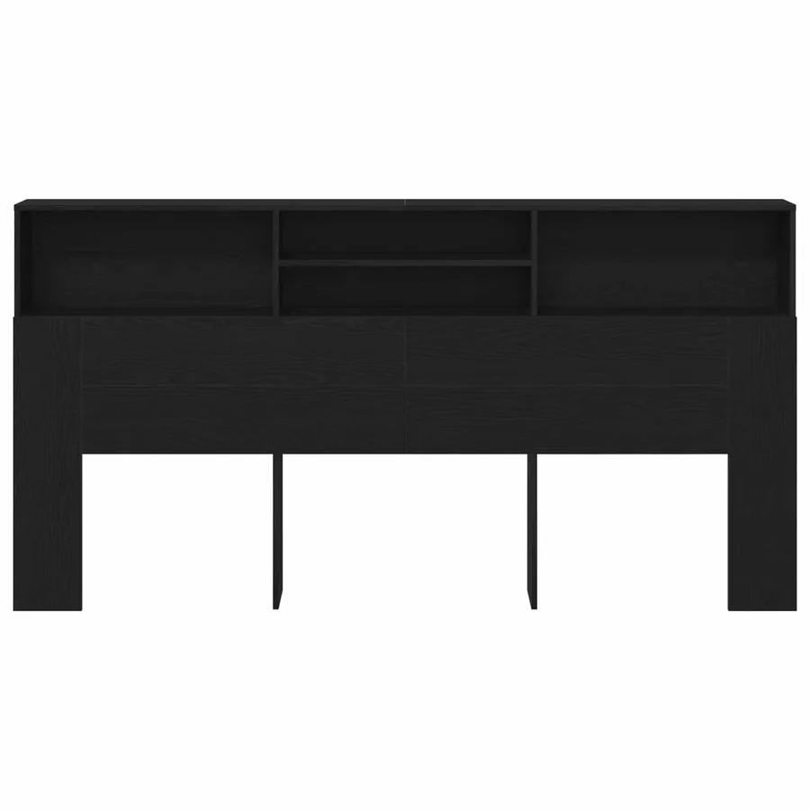 Cabinet de Tête de Lit Chêne noir 200 x 19 x 103,5 cm - 5