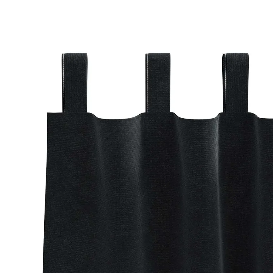 Rideaux occultants 2 pcs Noir 140 x 245 cm Velours - 5