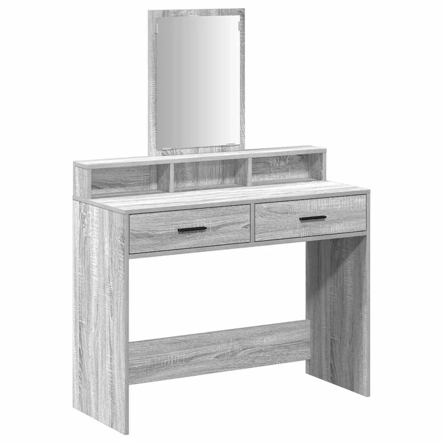Table de Toilette avec tiroir Gris Sonoma 100 x 41 x 140 cm - 2