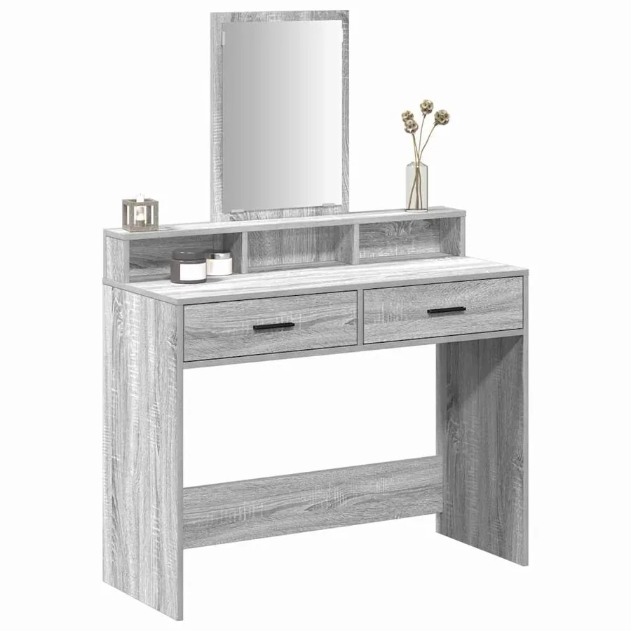 Table de Toilette avec tiroir Gris Sonoma 100 x 41 x 140 cm - 3