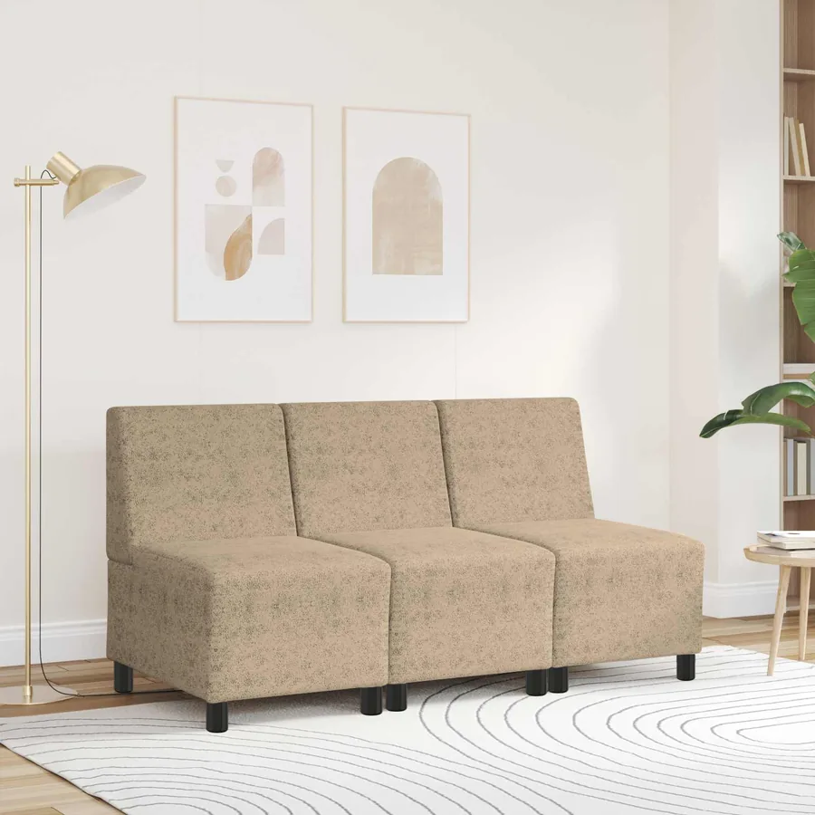 Fauteuil gris clair 55 cm suédine