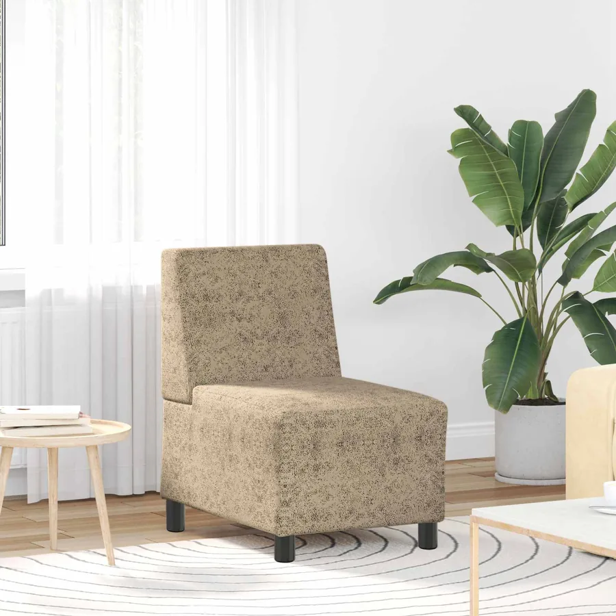 Fauteuil gris clair 55 cm suédine - 3