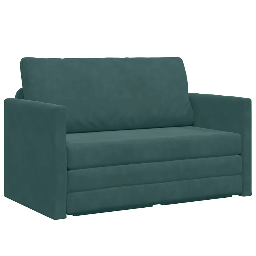 Canapé-Lit Vert foncé 124 x 71 x 78 cm Velours - 2
