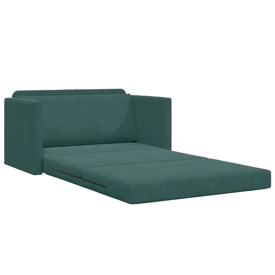 Canapé-Lit Vert foncé 124 x 71 x 78 cm Velours - 4