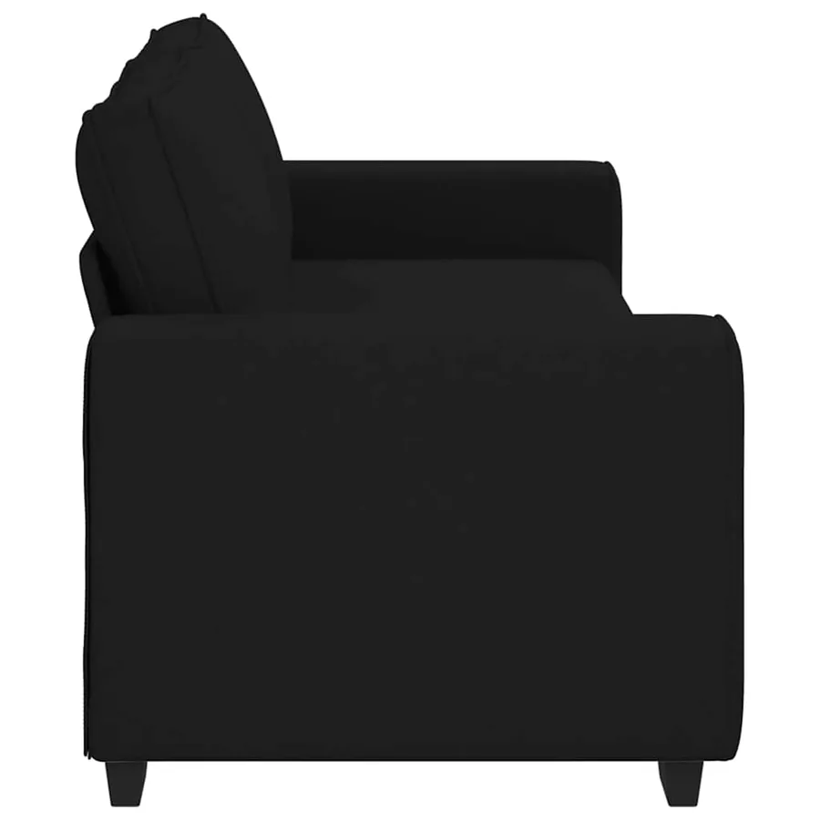 Canapé à 3 places noir 220x77x82 cm tissu - 5
