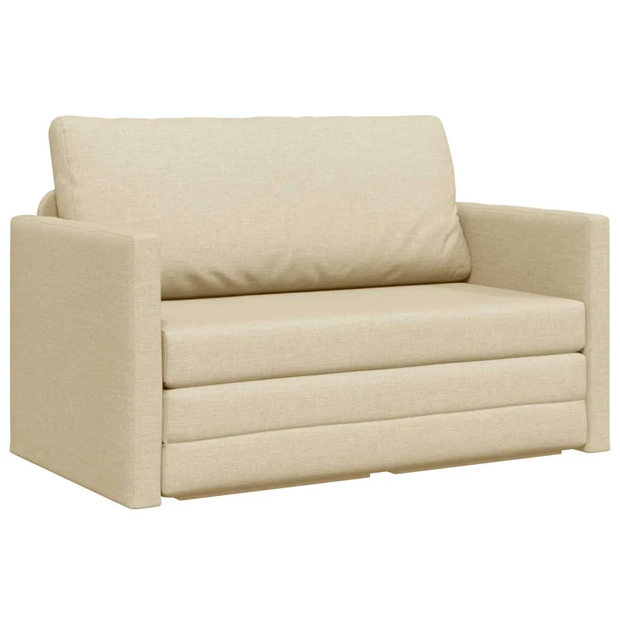 Canapé-Lit 110cm Crème tissu - 2
