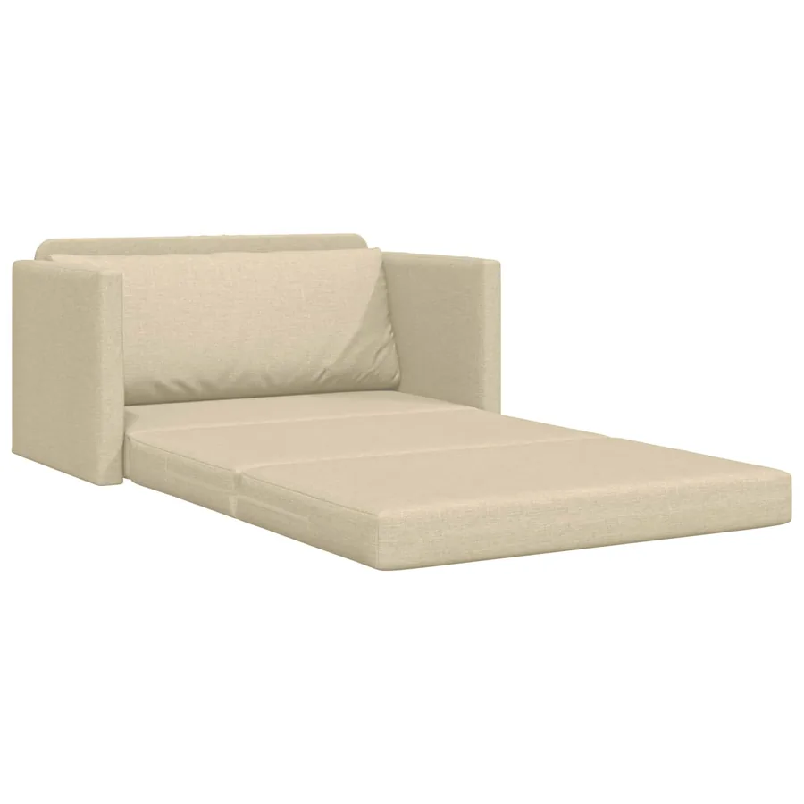 Canapé-Lit 110cm Crème tissu - 4
