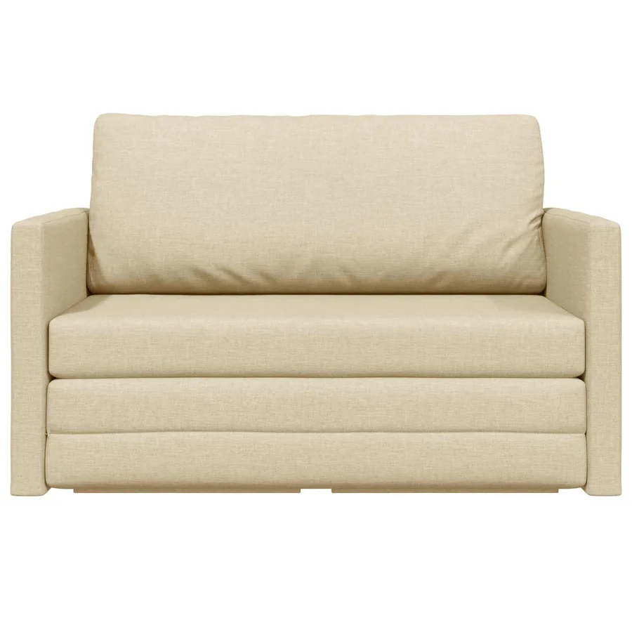 Canapé-Lit 110cm Crème tissu - 5