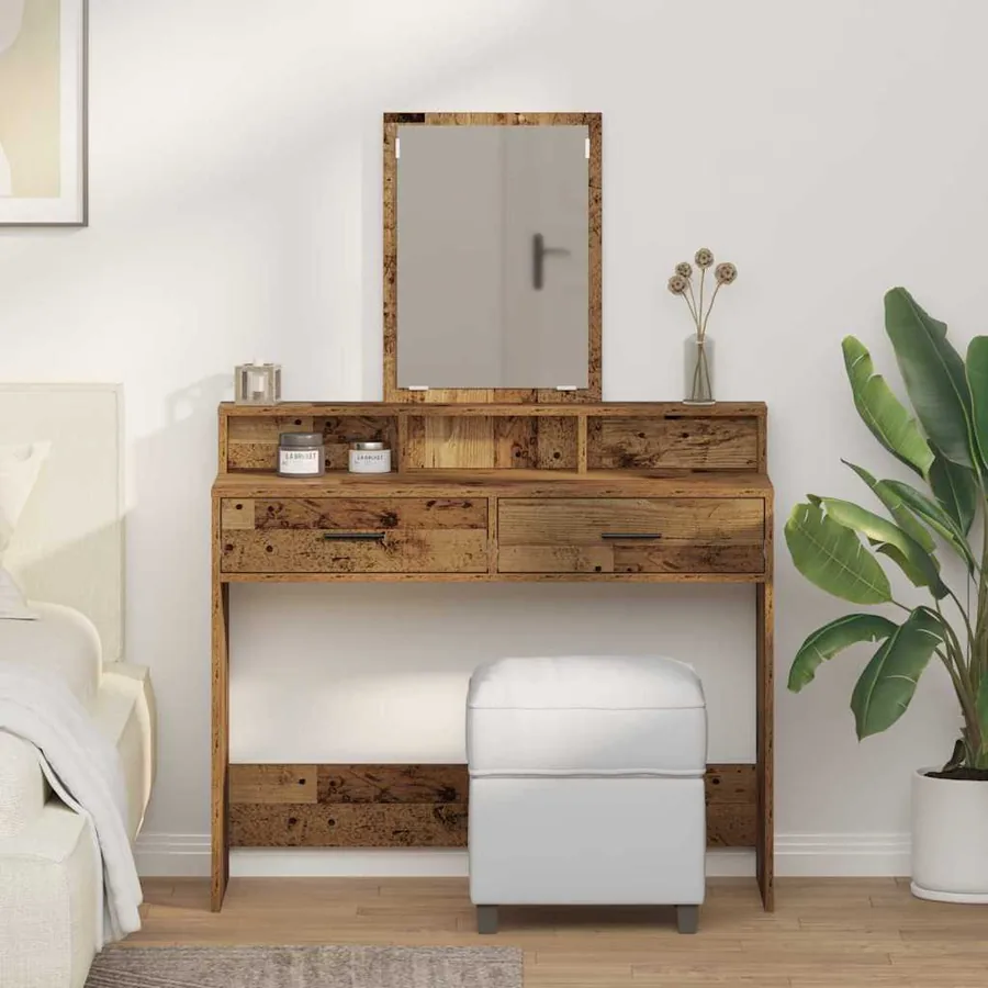 Table de Toilette avec tiroir Bois ancien 100 x 41 x 140 cm