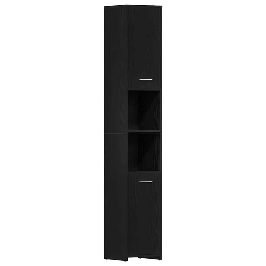 Ensemble de mobilier de salle de bain 4 pcs Chêne noir - 6
