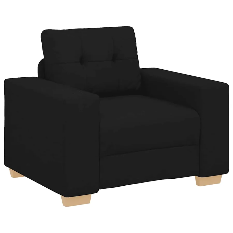 Fauteuil Noir 100x78x80 cm Tissu - 2