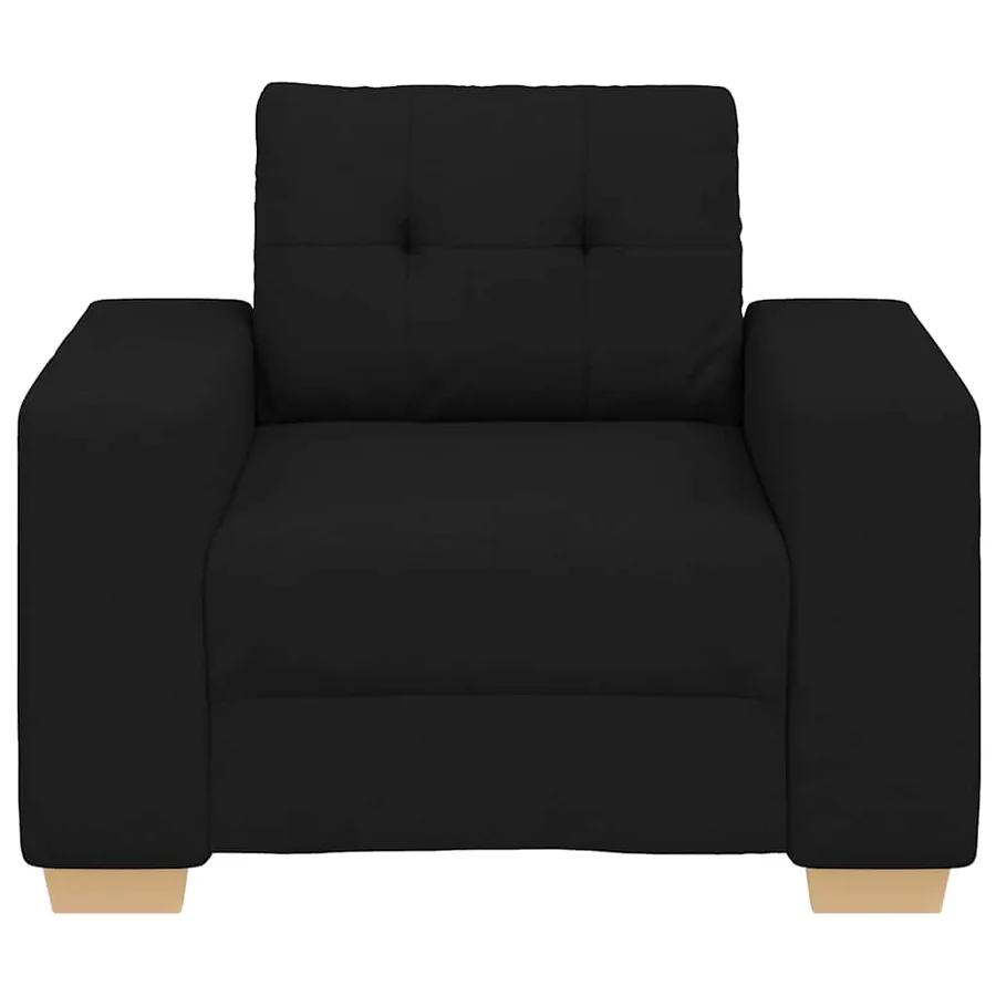 Fauteuil Noir 100x78x80 cm Tissu - 4