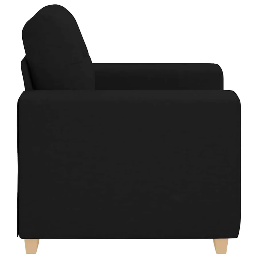 Fauteuil Noir 100x78x80 cm Tissu - 5
