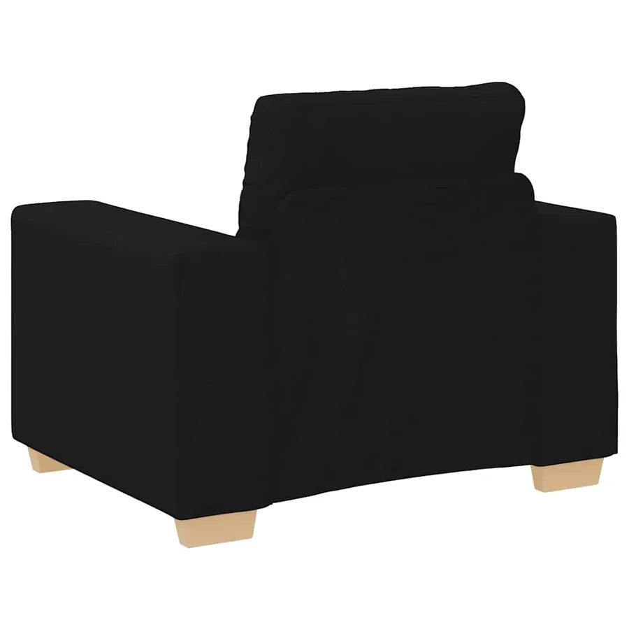 Fauteuil Noir 100x78x80 cm Tissu - 6