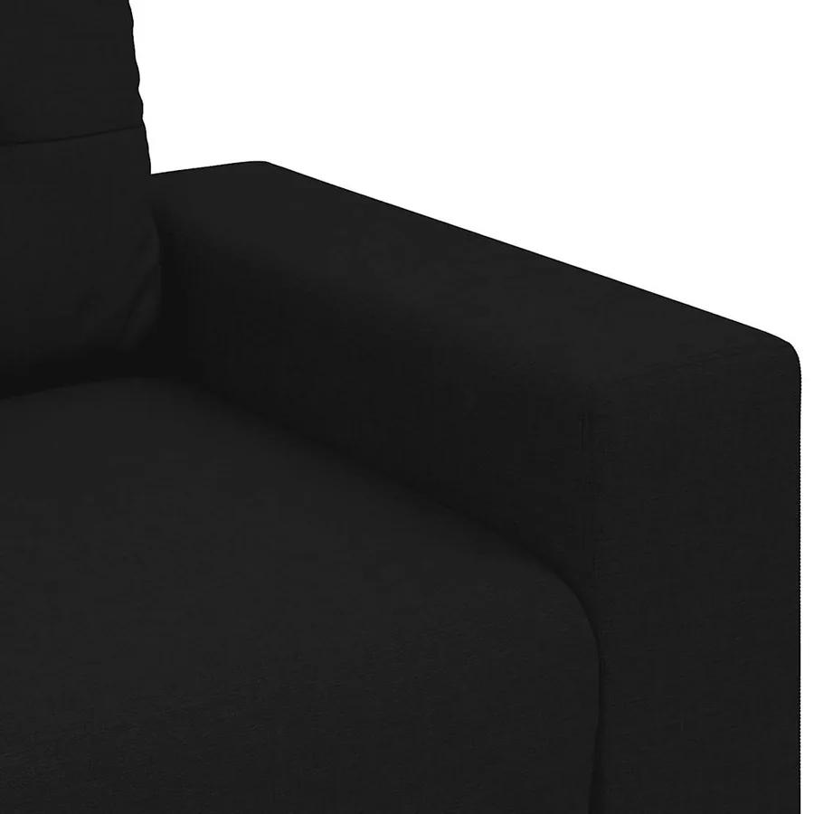 Fauteuil Noir 100x78x80 cm Tissu - 7