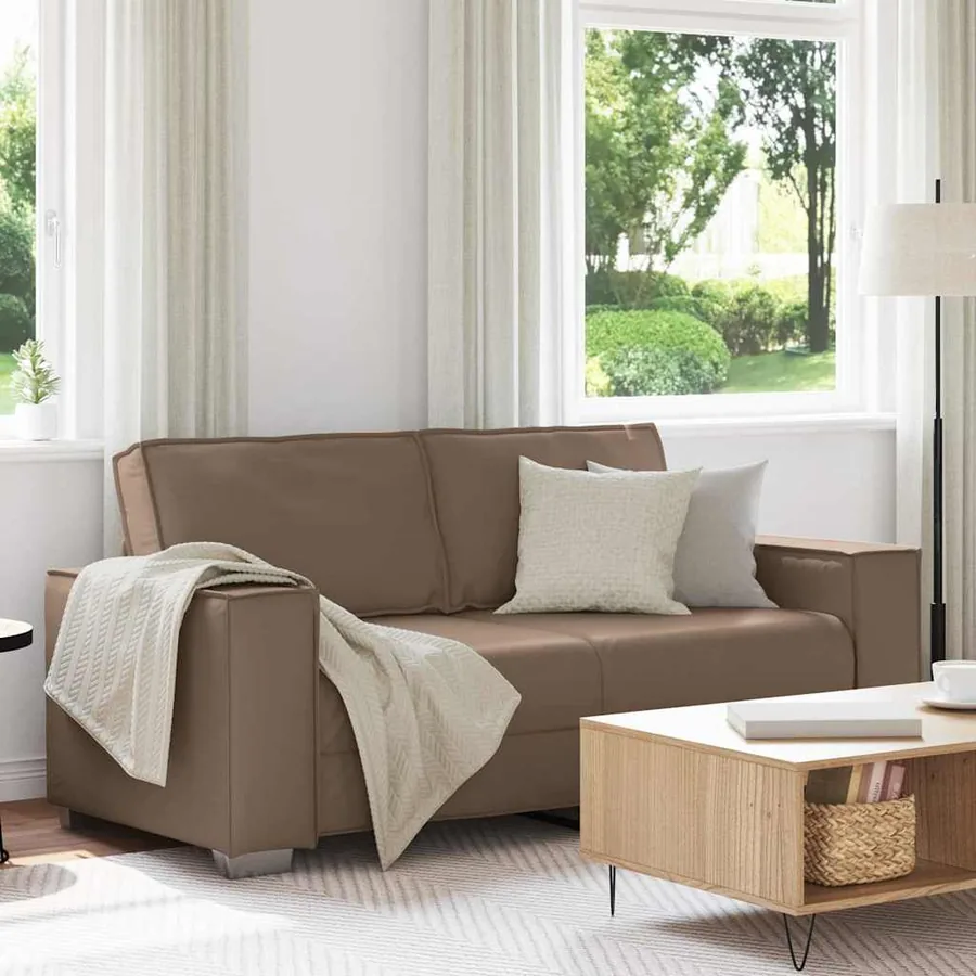 Canapé deux places Cappuccino 180 cm Simili cuir