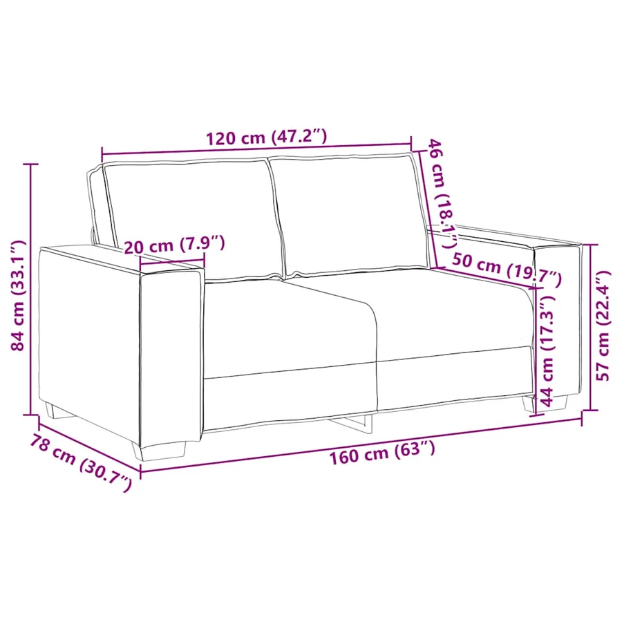 Ensemble de canapés 3 pcs avec coussins Rose Velours - 13