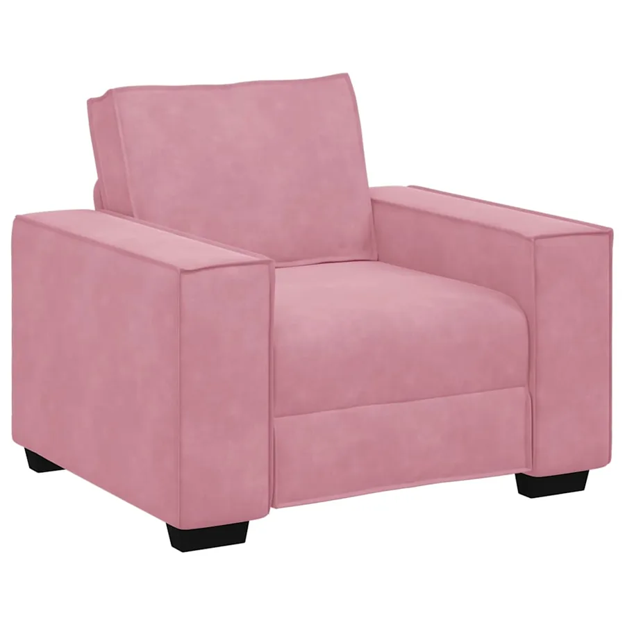 Ensemble de canapés 3 pcs avec coussins Rose Velours - 4