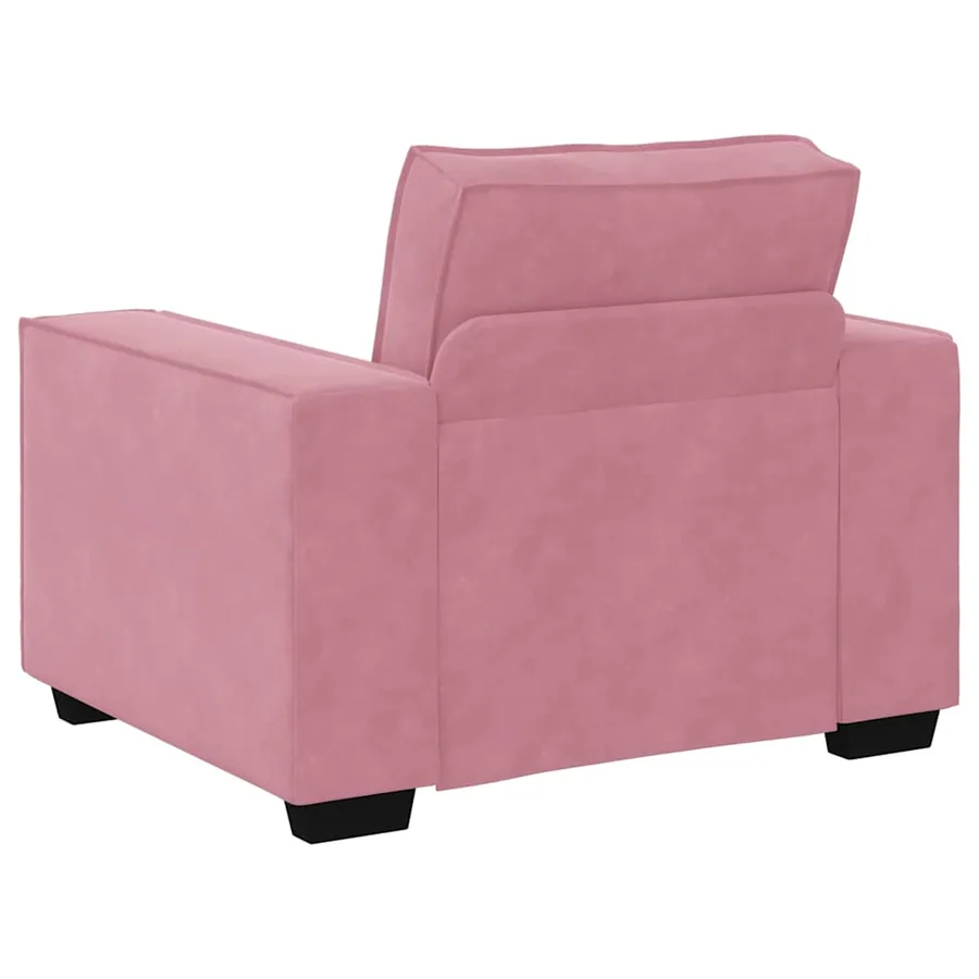 Ensemble de canapés 3 pcs avec coussins Rose Velours - 7
