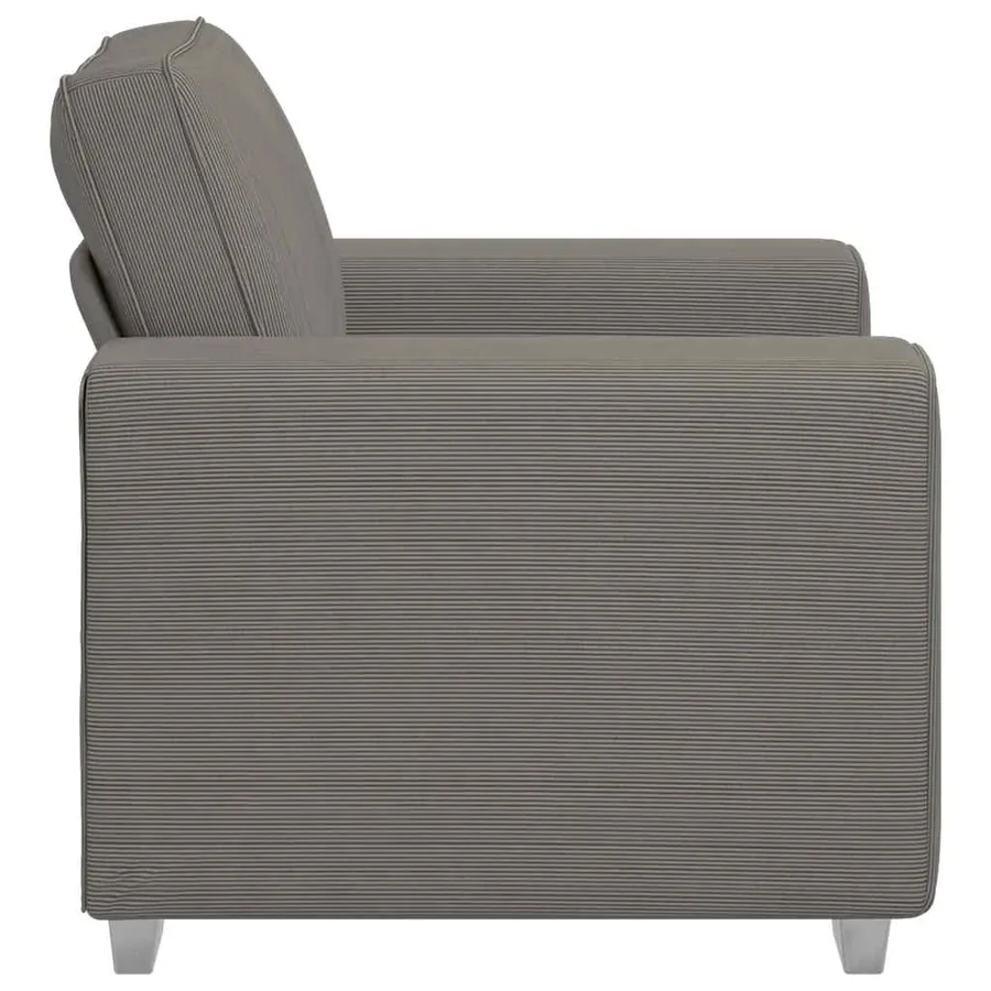 Canapé/Fauteuil gris clair 100x77x82 cm en tissu velours côtelé - 5