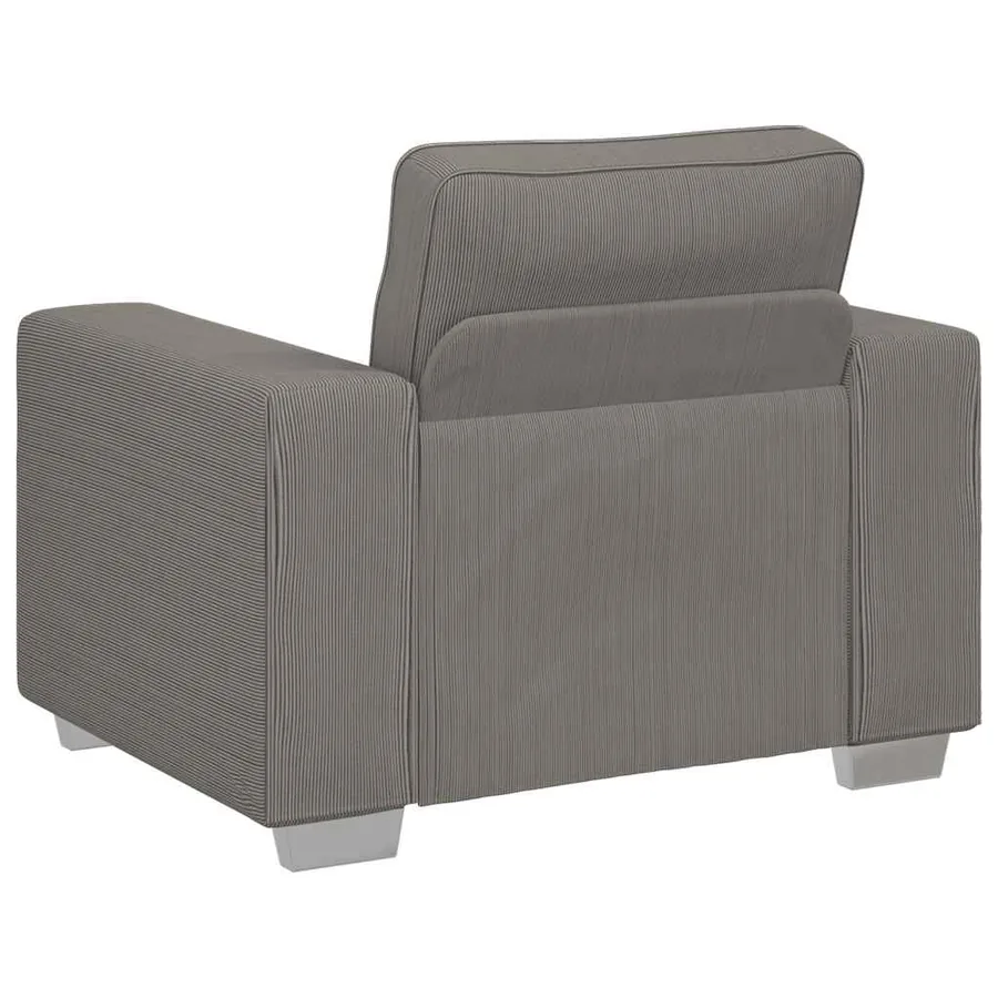 Canapé/Fauteuil gris clair 100x77x82 cm en tissu velours côtelé - 6