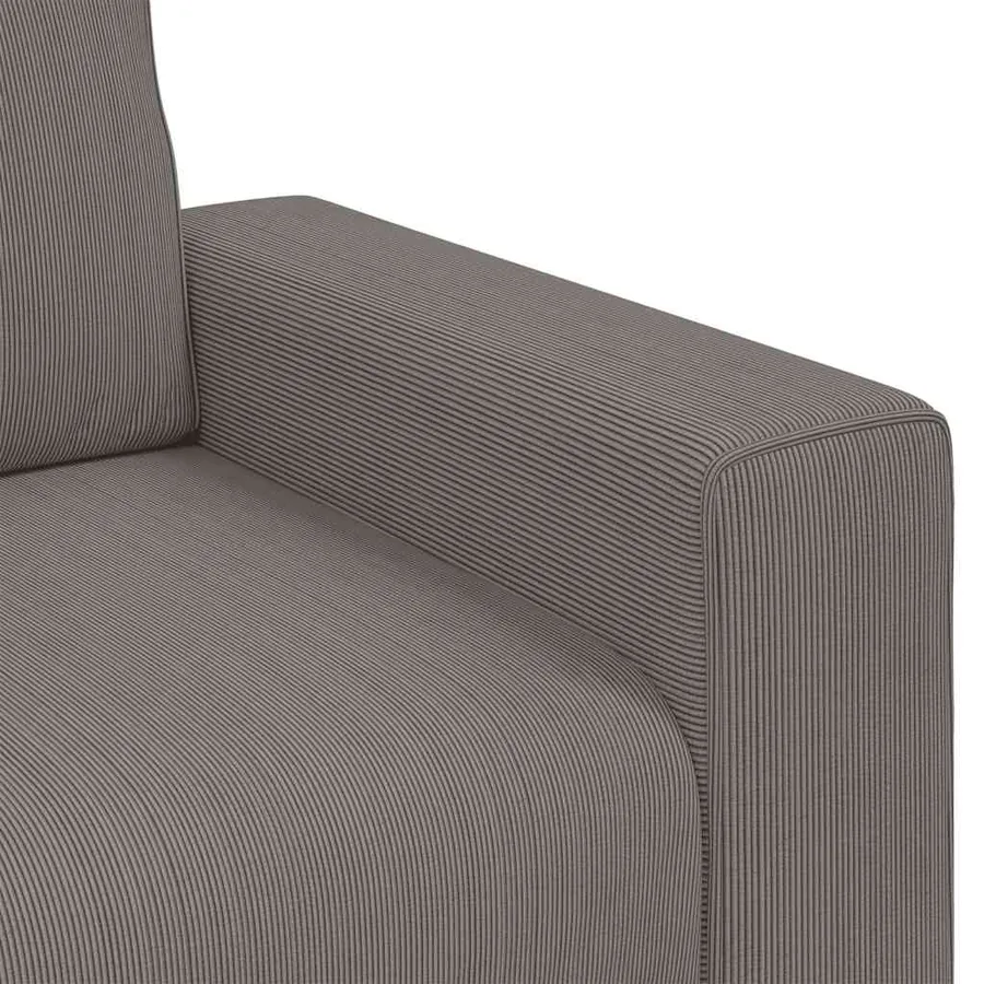 Canapé/Fauteuil gris clair 100x77x82 cm en tissu velours côtelé - 7