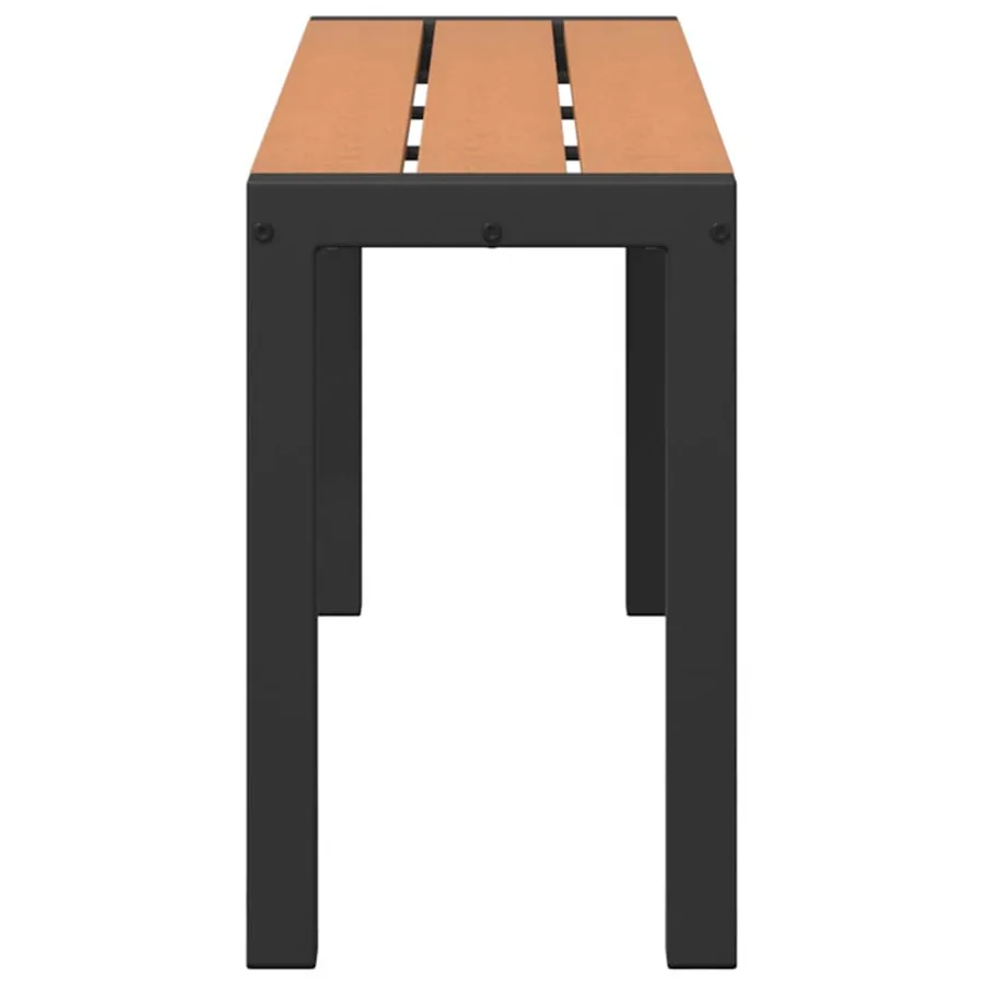 Banc de jardin Marron 100 x 28 x 45cm Acier - 5