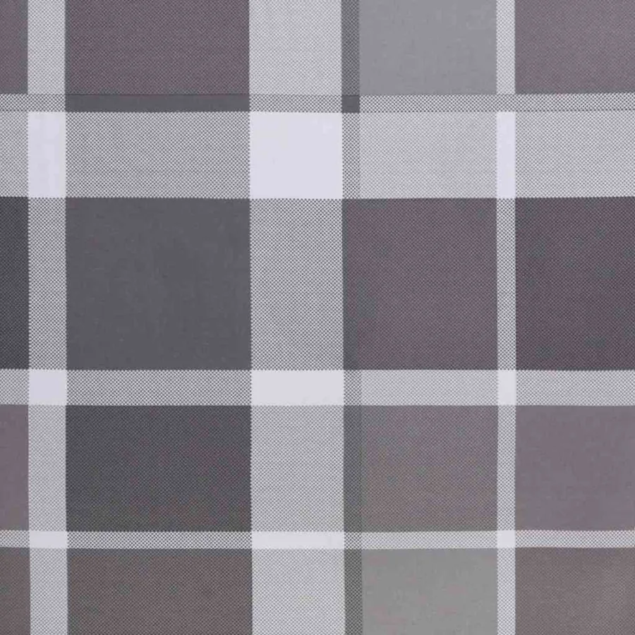 Transat pliant en tissu Oxford à carreaux gris 175 x 54 x 8,5 cm - 10