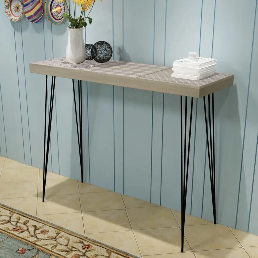 Table console 90 x 30 x 71,5 cm Gris