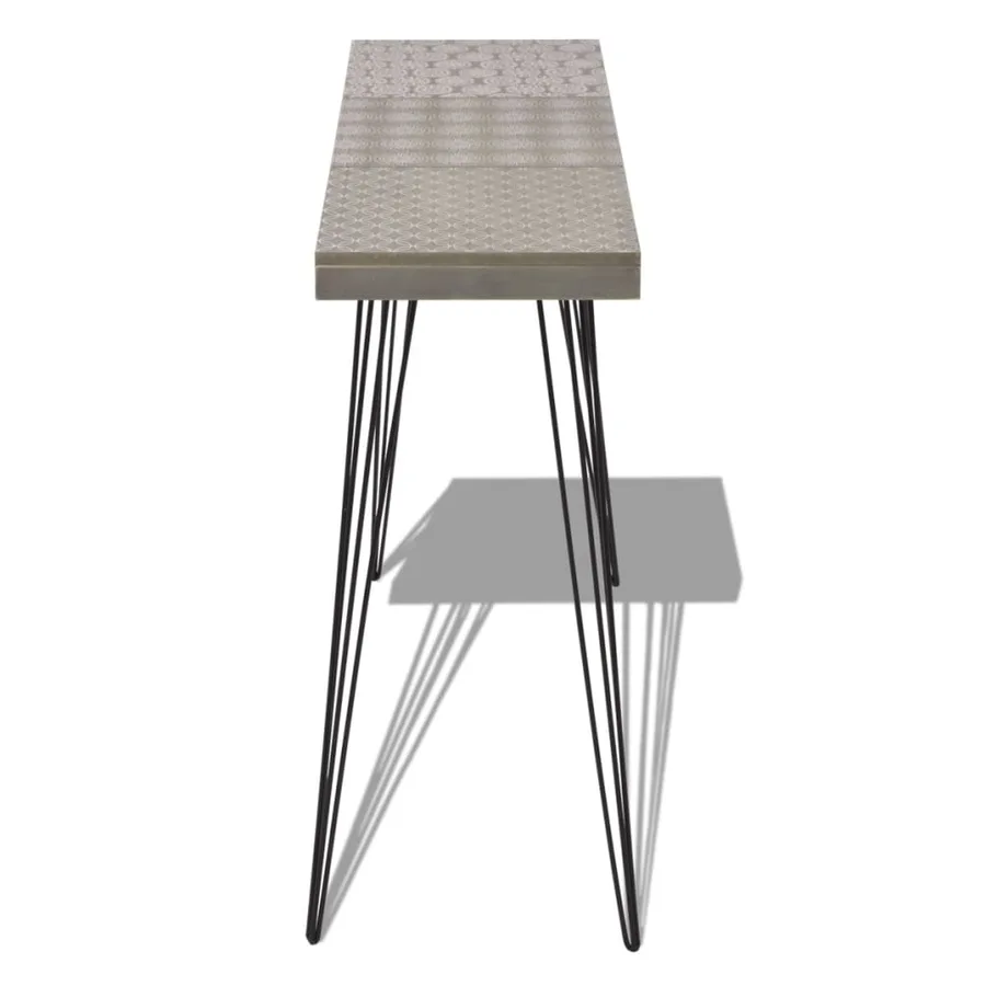 Table console 90 x 30 x 71,5 cm Gris - 4