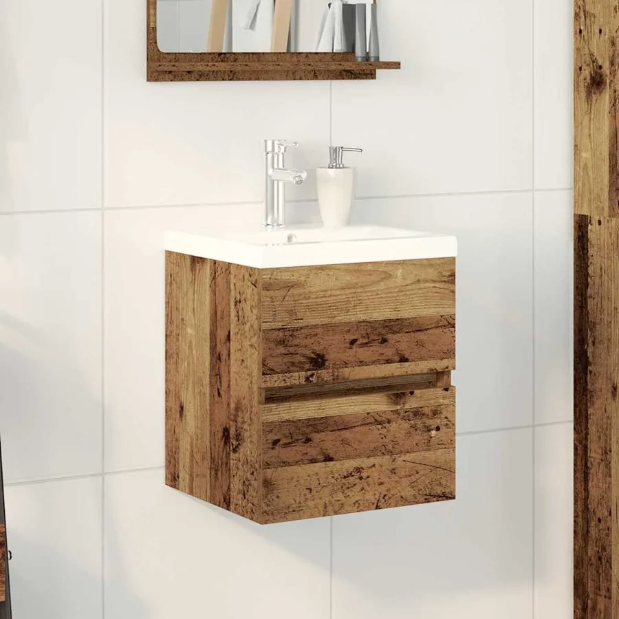 Meuble de Lavabo de Salle de Bain Chêne noir 80 x 39 x 62 cm