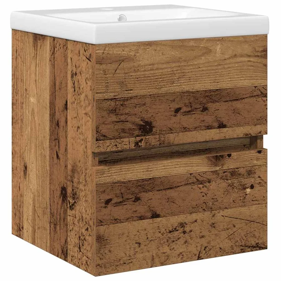 Meuble de Lavabo de Salle de Bain Chêne noir 80 x 39 x 62 cm - 2