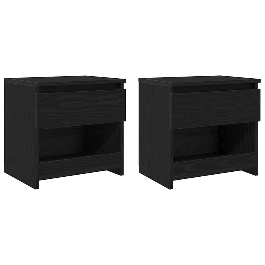 Cabinet de chevet 2 pcs Chêne noir 40 x 30 x 39 cm - 2