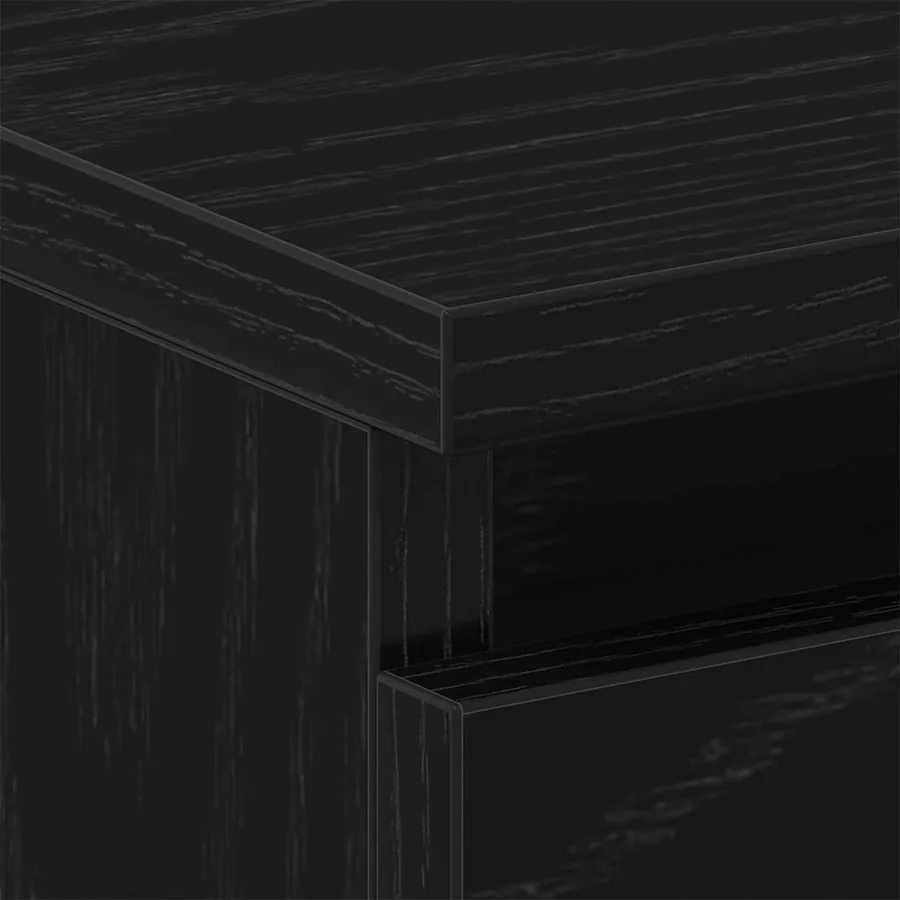 Cabinet de chevet 2 pcs Chêne noir 40 x 30 x 39 cm - 8