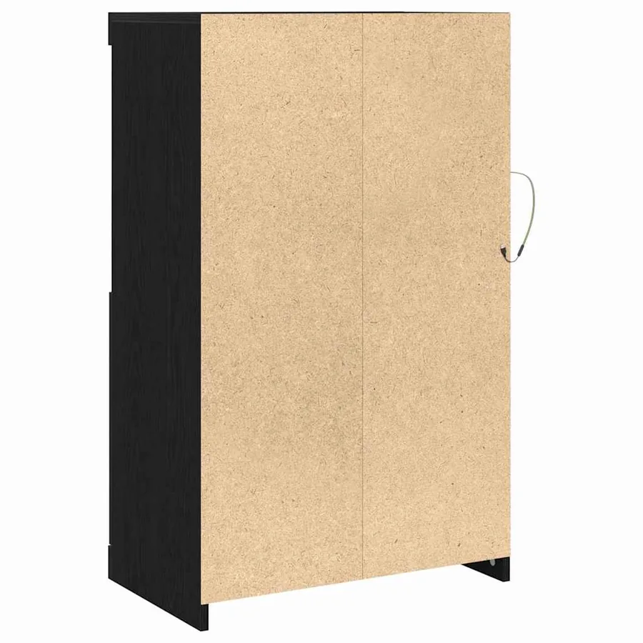 Buffet LED Chêne noir 60,5 x 37 x 100 cm Bois d'ingénierie - 9