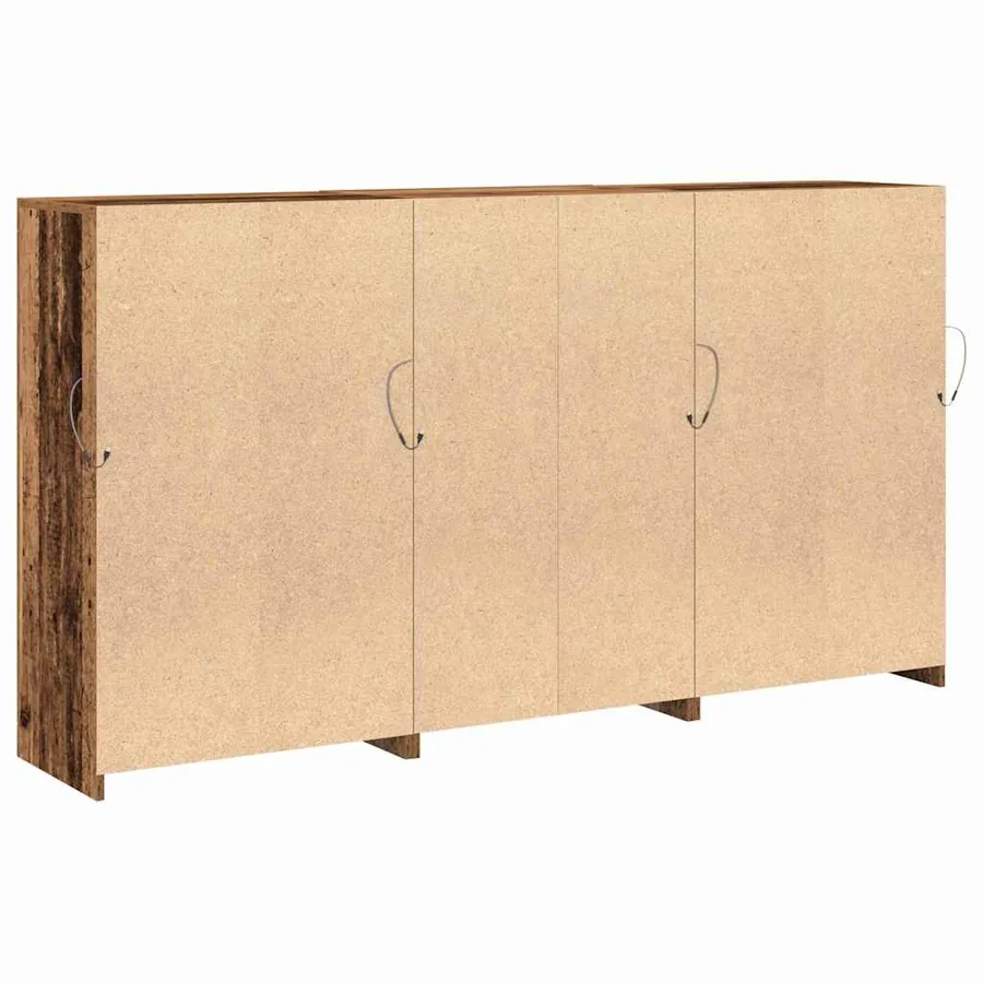 Buffet LED Bois ancien 181,5 x 37 x 100 cm Bois d'ingénierie - 9